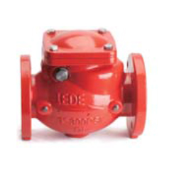 Swing check valve with flange end